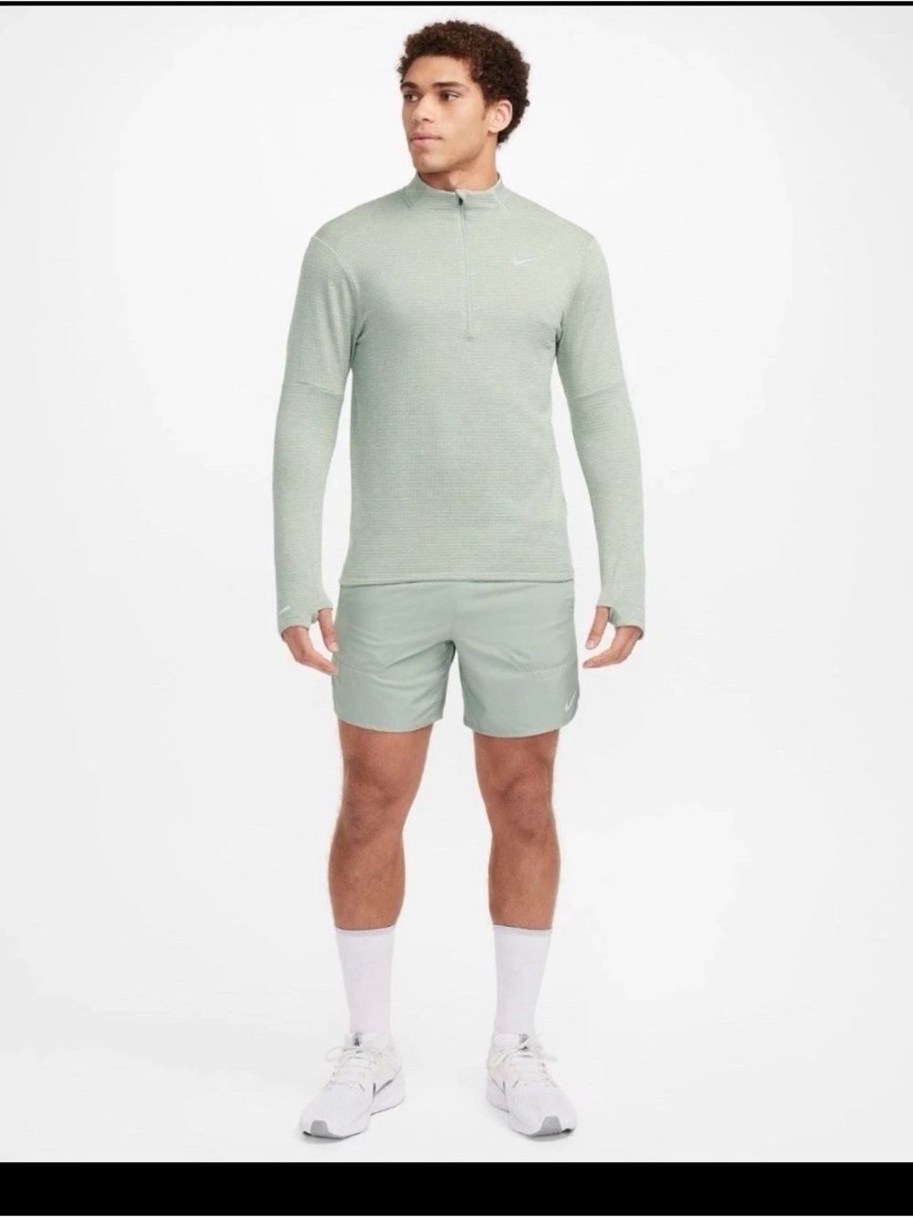 Nike Element Therma-Fit Repel 1/2 Zip Green Men's Running Top Sz XL (FZ1149-370)